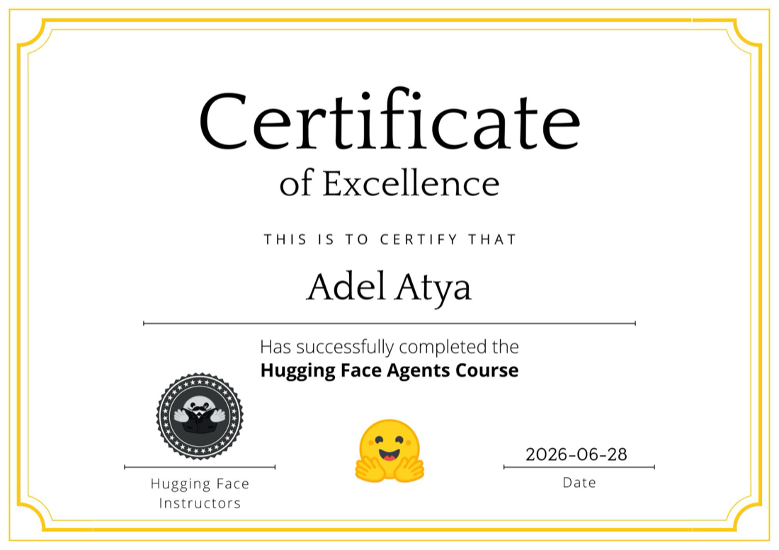 Hugging Face AI Agents Certificate