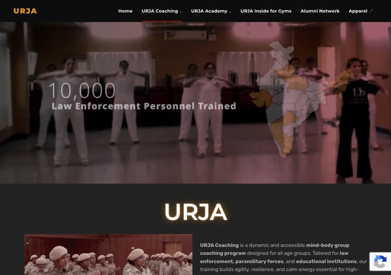 URJA health coaching brand site
